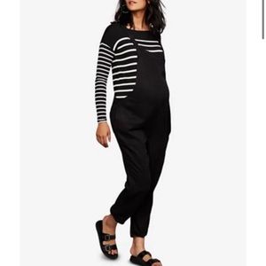 Lux essential denim maternity overalls